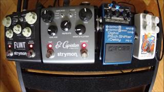 Ambient Guitar Soundscape 32 EHX Canyon Delay Strymon Flint amp El Capistan Boss PS3 [upl. by Aelram]