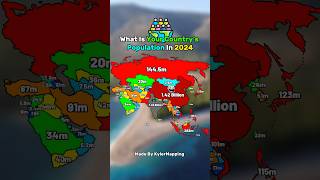 What Is Your Countrys Population In 2024 europe geography mapping countries shorts fun [upl. by Viva12]