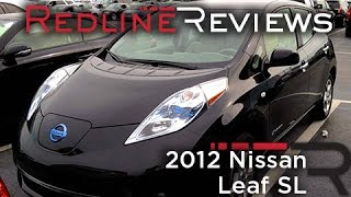 2012 Nissan Leaf SL Review Walkaround Startup [upl. by Yenahpets]