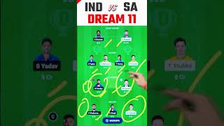 IND vs SA Dream11 Team Today Prediction SA vs IND Dream11 India vs South Africa Drram11 Fantasy [upl. by Aivatnuhs824]