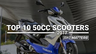 Top 10 50cc Scooters of 2017  BikeMatters [upl. by Biagio]