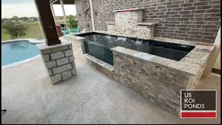 Above ground Koi pond with glass window north of Houston Texas [upl. by Leodora]