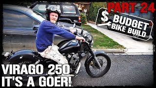 Virago 250 Build  PART 24 Its a GOER [upl. by Orabla]