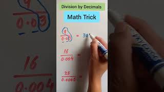 Division by Decimals mathtricks maths shorts [upl. by Atihana]