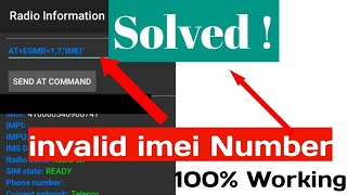 how to change your IMEI numberMtk engineering mode invalid IMEI number problem fix [upl. by Nuris]