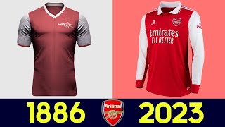 The Evolution of Arsenal Football Kit 202223 2022  All Arsenal Football Jerseys in History 2223 [upl. by Remot]