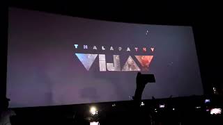 Master Thalapathy Vijay title card Rohini Theatre Leo Pre release Celebration [upl. by Alegnave]