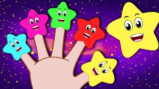 Colourful Star Finger Family  More Finger Family Rhymes Collection [upl. by Anissa]