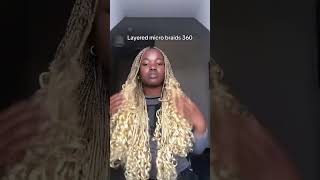 Hair Inspo  360 Layered Micro Braids [upl. by Annaj839]