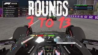 F1 24 OVERTAKES OF THE WEEK SEASON 10  ROUND 7 TO 13 [upl. by Fanya]