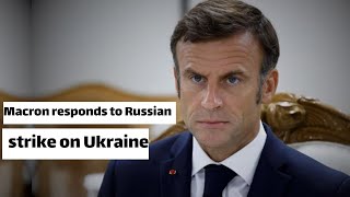 Macron responds to Russian strike on Ukraine resulting in French casualties [upl. by Edmon516]