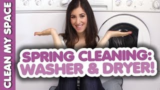 HOW TO CLEAN YOUR WASHER amp DRYER Simple amp Fresh Laundry Cleaning Ideas Clean My Space [upl. by Lehcim30]