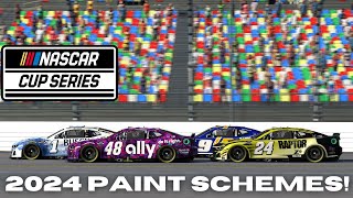 2024 PAINT SCHEMES  NASCAR CUP SERIES IRACING LIVE [upl. by Nedearb]