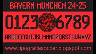 Tipografía Bayern Munich 2425 FREE DOWNLOAD [upl. by Yluj320]