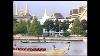 12JUN06 THAILAND  4of4  The Royal Barge Procession Glorified His Majesty King Bhumibol Adulyadej [upl. by Bergquist]