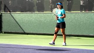 Li Na Practicing Groundstrokes 2012 BNP Paribas Open [upl. by Tcideneb]