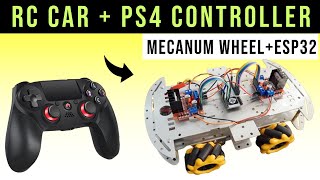 PS4 Controller Mecanum wheels car  esp32  DIY🔥 [upl. by Yornek]