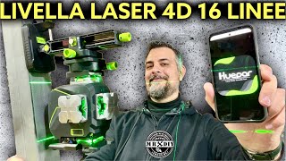 Livella laser verde 4D a 16 linee HUEPAR S04CGCR Livella autolivellante a 360 gradi Professionale [upl. by Petite532]