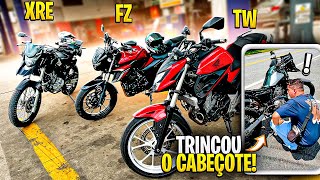 TWISTER 300 CONTRA FZ 250 XRE TRINCOU O CABEÇOTE [upl. by Boak100]