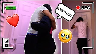 CRYING W DOOR LOCKED PRANK ON JAYSHAUN🥹 HE CALLED MY MOM😭❤️ he really cares🤍 [upl. by Cayla259]