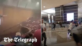 Eyewitness footage inside concert hall during attack  Moscow shooting [upl. by Bruning]