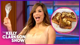 Eva Longoria amp Kelly Clarkson Make Mexican French Toast [upl. by Eelana690]