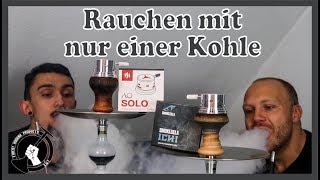 Shisha rauchen mit einer Kohle  Sparsames Setup mit Doelid im Test [upl. by Annat]