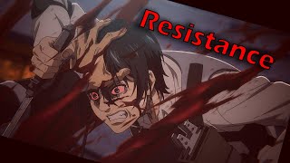 Annie Reiner Mikasa Vs Yeagerists AMV Attack on Titan  Resistance [upl. by Xela]