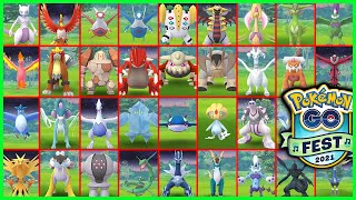 RAIDING EVERY LEGENDARY POKEMON IN A DAY AT POKEMON GO FEST 2021 DAY 2 [upl. by Hayilaa922]