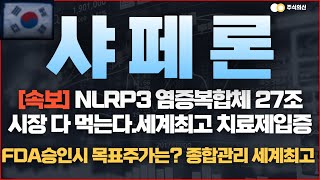 샤페론 주가 전망 속보 NLRP3 염증복합체 27조 염증치료시장 다먹는다여기까지 갑니다 [upl. by Teeniv541]