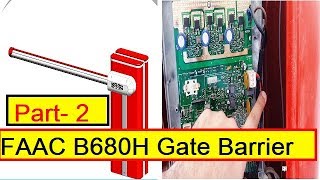 Part 2–FAAC  B680H Gate barrier  Condition 1 gate barrier Open by Loop2 and push button [upl. by Ayot]