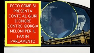 ECCO COME SI PRESENTA CONTE AL GIURÌ DONORE CONTRO GIORGIA MELONI PER IL FAX IN PARLAMENTO [upl. by Caputo790]