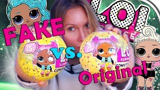 FAKE LOL Surprise vs ORIGINAL⚡Confetti Pop LOL FIGUREN auspacken 💖 deutsch [upl. by Agon]