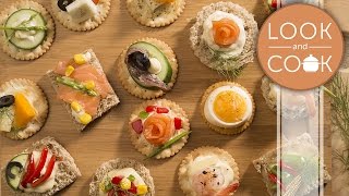 Veg Canapés Recipe  Look and Cook step by step recipes  How to cook Veg Canapes Recipe [upl. by Ralf]