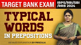 Target Bank Exams  English  IBPSRBISBIRRB 2024  Typical Words  Priscilla [upl. by Eylsel]