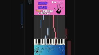 MOON RIVER from quotBreakfast At Tiffanysquot  Easy Piano Tutorial [upl. by Nonnarb117]