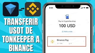 Cómo TRANSFERIR USDT De Tonkeeper A Binance [upl. by Gun]