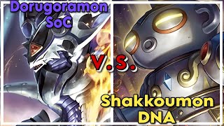 Dorugoramon VS Shakkoumon DNA  Project Drasil  BT16 Format [upl. by Eniamart]