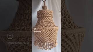 Golden Fringe Chandelier macrame macramechristmas christmas christmasdecor christmastree [upl. by Nehpets]