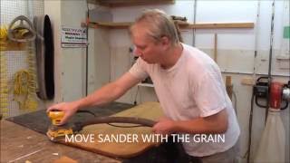 SANDING ANTIQUE TABLE TOP ANTIQUE RESTORATION SHELLAC [upl. by Weidner]