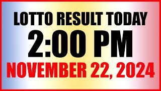 Lotto Result Today 2pm November 22 2024 Swertres Ez2 Pcso [upl. by Varney252]