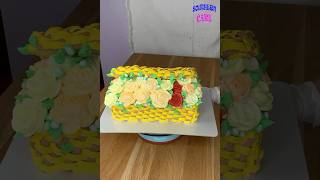 Flower Basket Cake shorts cake cakedecorating cakedesign cakedecorating birthdaycake [upl. by Farrish]