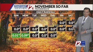 WPRI 12 Weather Forecast 111424 Cold Dry Tonight Sunny Friday [upl. by Ahseikal]