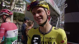 Sepp Kuss  Interview at the start  Stage 6  Volta Ciclista a Catalunya 2024 [upl. by Nnylaehs]