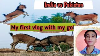 My first vlog with my got indian vspakistan got fightviral vlogankitsihaulvlog [upl. by Anasxor]