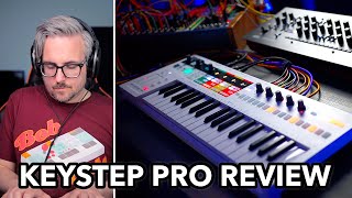 Keystep PRO review midi keyboard amp sequencer GREAT for DAWLESS hardware synth setups [upl. by Liamsi]