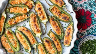 Oven Baked Cream Cheese Jalapeno Poppers Recipe  EatSimpleFoodcom [upl. by Orfurd]