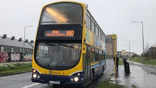 Downshifts Dublin Bus  Route 140 to IKEA  Wright Gemini 2 Volvo B9TL  GT9 [upl. by Emerson522]