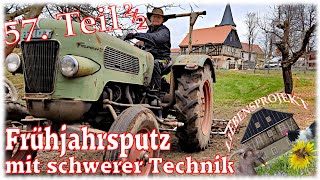 Großer Frühjahrsputz mit schwerer Technik  Fortsetzung  57 22 Projekt Fachwerkhaus [upl. by Wey]