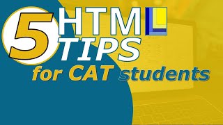 Web Design  5 HTML Tips for CAT students [upl. by Ilah]